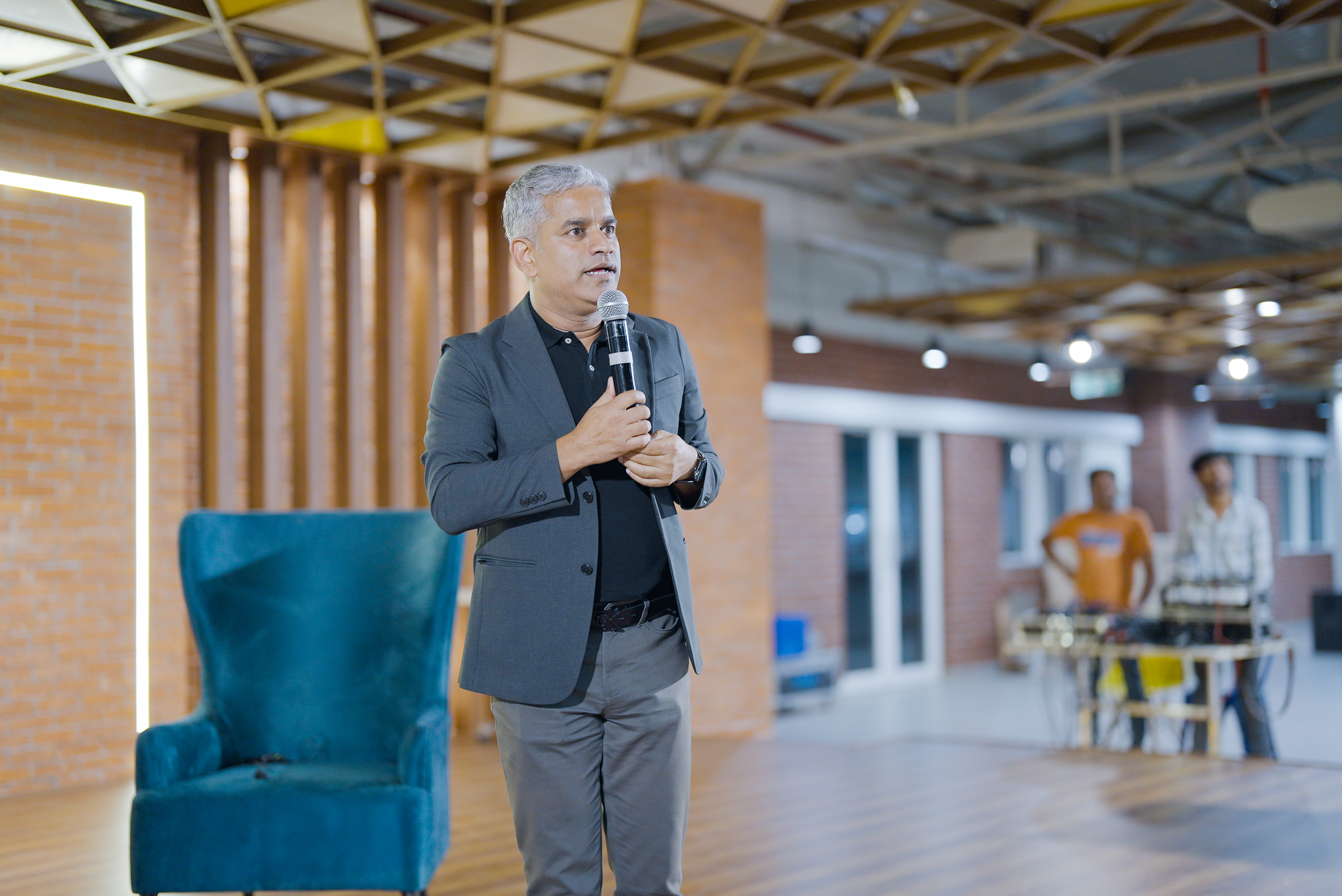 Prashant at a Bharat1.ai event